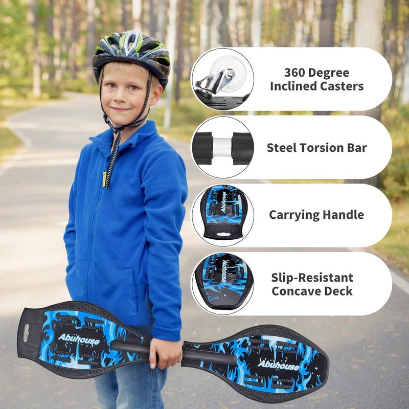 Simcat Caster Board, Skateboard with 360-degree Casters and Illuminating Wheels, Lightweight Durable Twistboard for Kids, Teenagers and Adults - Image 2